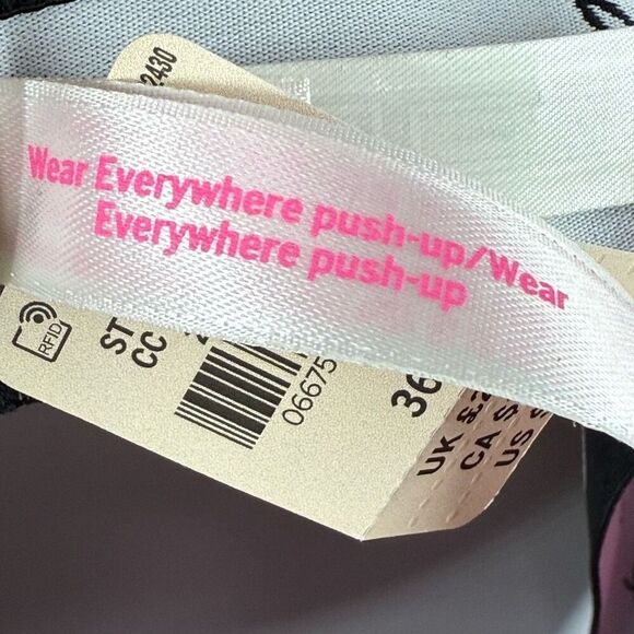 PINK Victoria's Secret wear everywhere push up Bra Black with Lemons Size 36C N - Picture 5 of 9